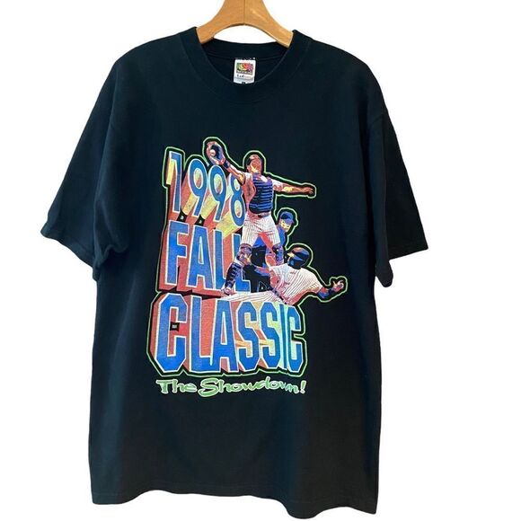 FOTL Vintage Single Stitch Sz L Black 1998 Basketball Fall Classic USA T-Shirt - Picture 1 of 8